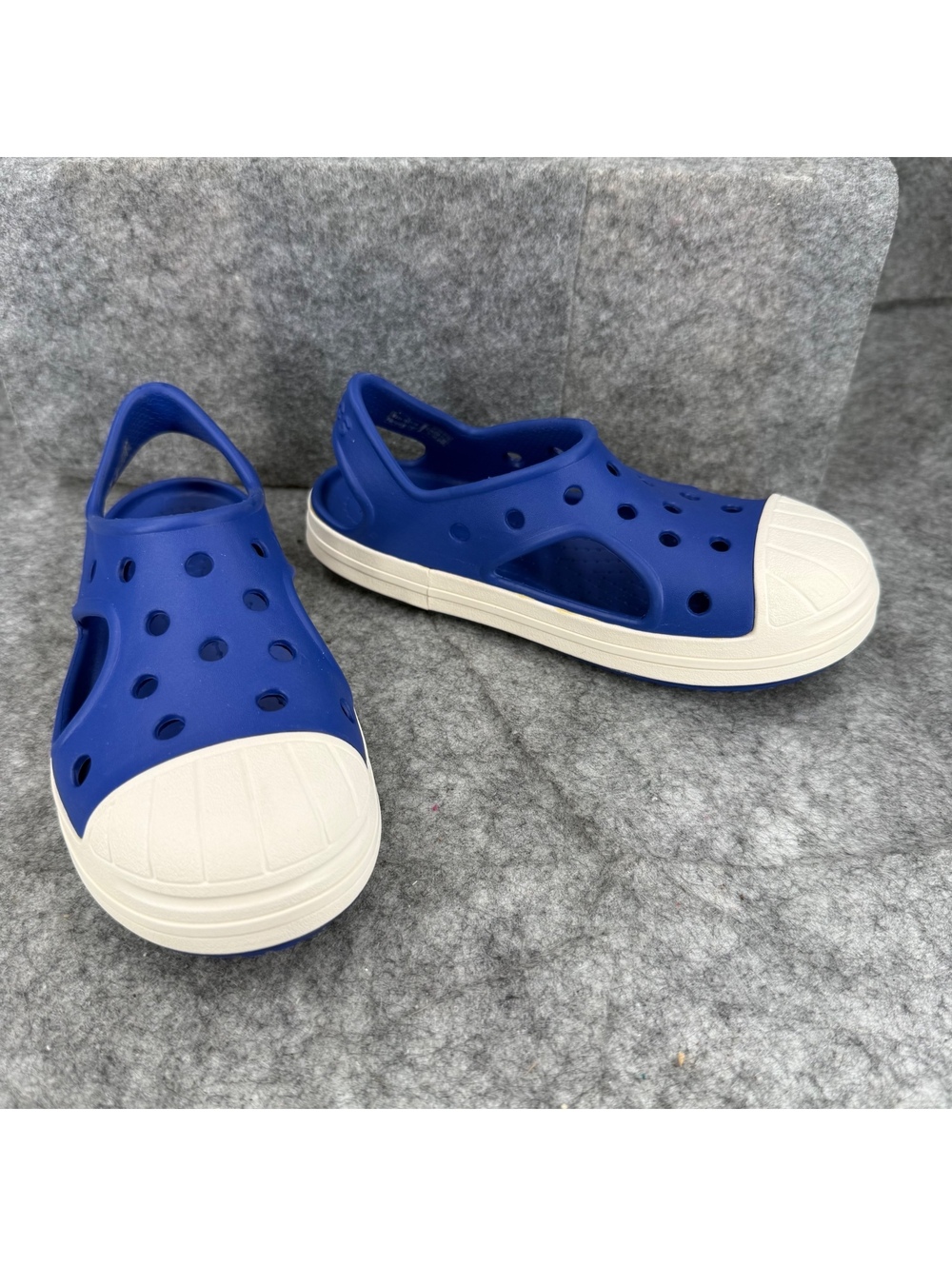 Crocs Bump It Sandals Clogs Royal Blue White Boy’s Girl’s Children Size 13 975